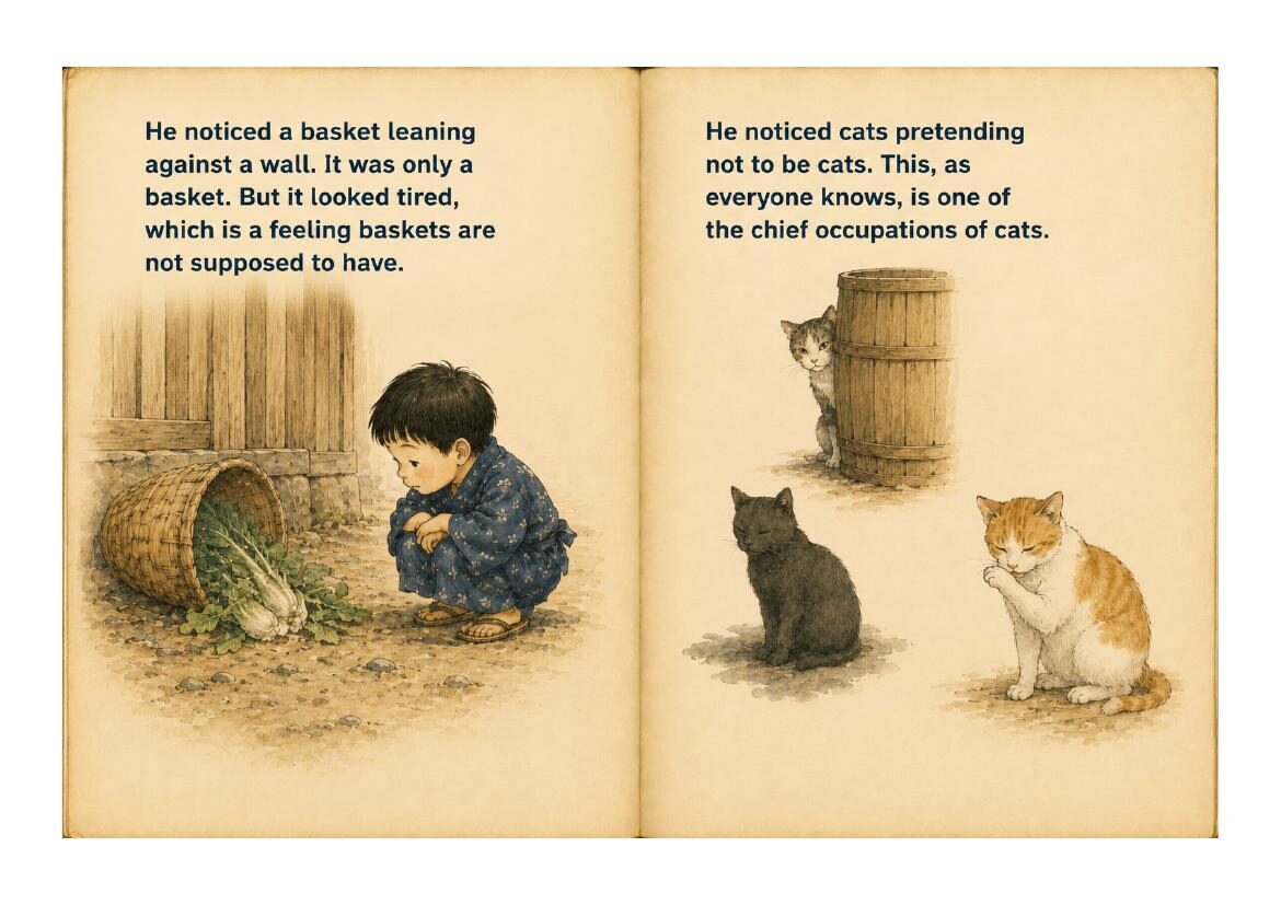 Cats pretending not to be cats
